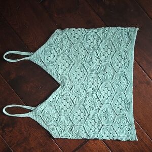 AMERICAN EAGLE Cropped Crochet Tank Top